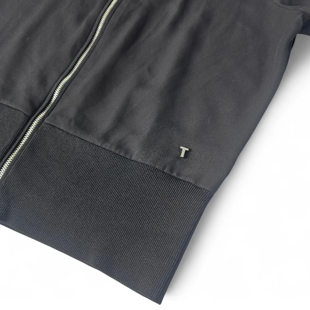 Ted‎ Baker Black Knit Trim Bomber Jacket Size 4 - Picture 3 of 8